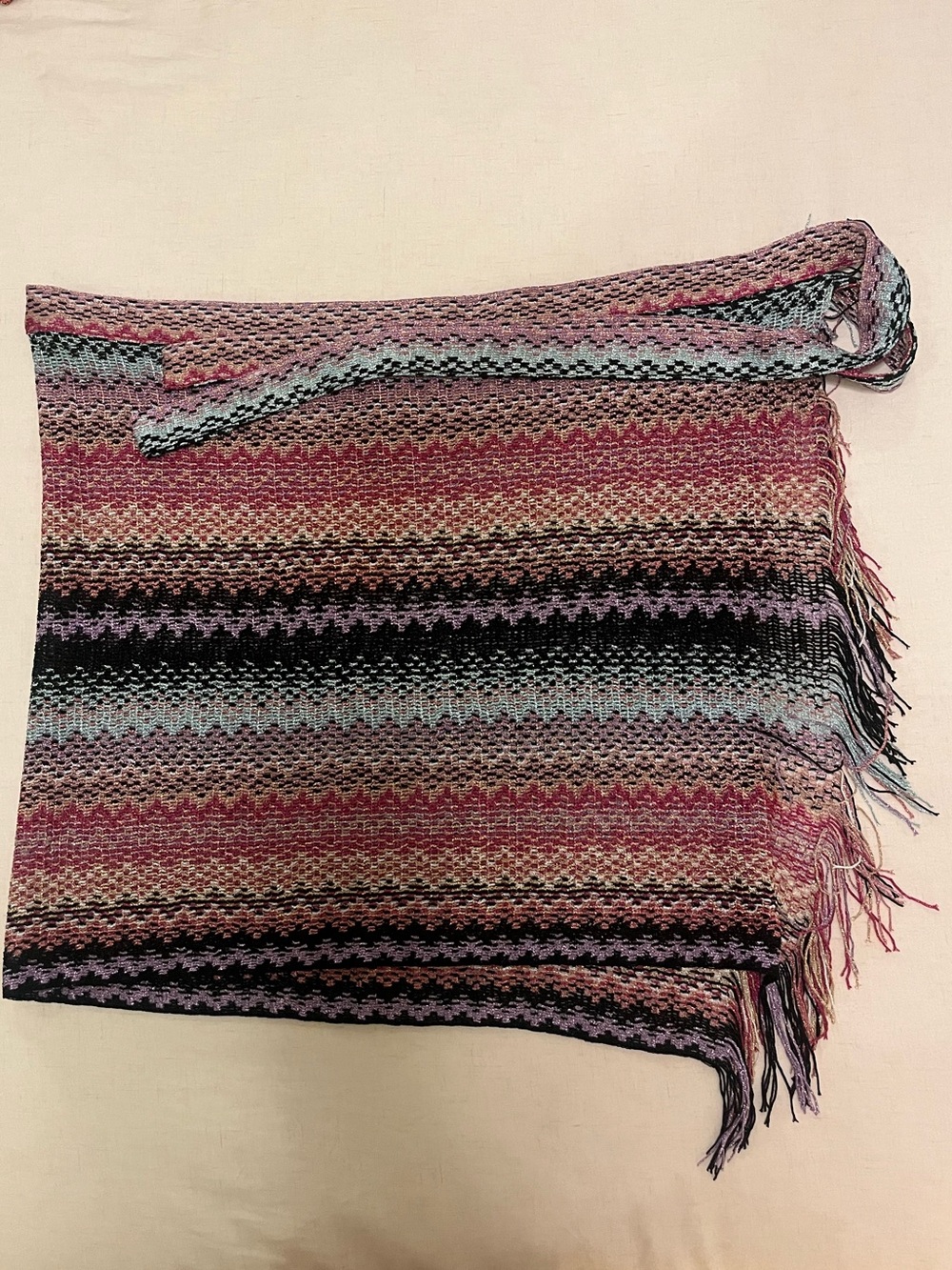 Missoni Chevron Swim Sarong Pareo in Pink, Purple, Blue and Black